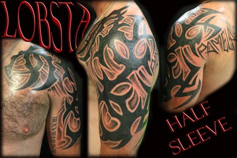 Custom Tribal Half Sleeve By Lobsta Tattoos