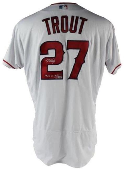 Mike Trout Signed Angels Limited Edition Majestic Jersey Inscribed 14