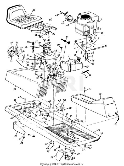 Mtd yard machines parts diagrams 11 push walk behind mowers. MTD 133B561B190 R-10 (1993) Parts Diagram for Riding Mower