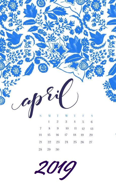 April 2019 Iphone Calendar Wallpaper