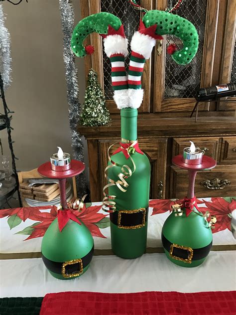 Christmas Wine Bottle Glass Fun Wine Bottle Crafts Christmas Holiday Wine Bottle Crafts