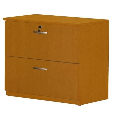 Mayline Napoli 2 Drawer Lateral Wood File Cabinet In Golden Cherry Vlfgch