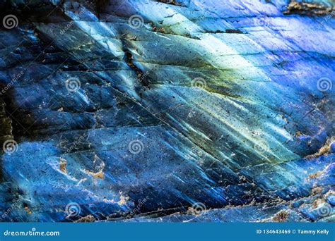 Macro Photo Of A Blue Crystal Moonstone Stock Image Image Of
