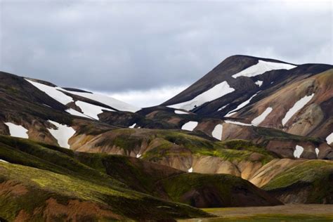 Mountains Sky Nature Landscape Landmannalaugar Iceland Hd