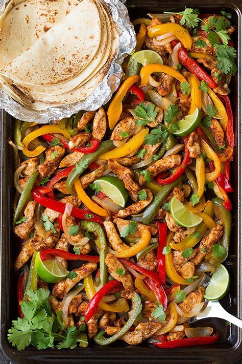 Easy Chicken Fajitas Oven Baked On Sheet Pan Cooking Classy
