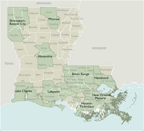 Metro Area Maps Of Louisiana