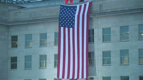 Us Flag Unfurled At Pentagon In Memory Of 911 Victims Au