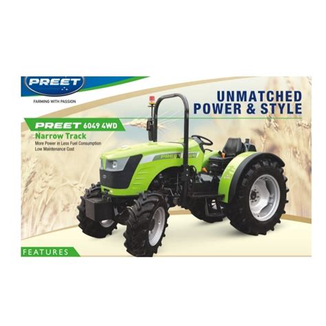 Preet 6049 Nt 4wd 60 Hp Agricultural Tractor At Best Price In Patiala
