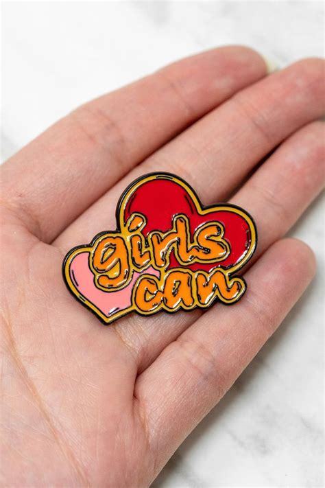 Girls Can Enamel Pin In 2020 Enamel Pins Feminist Pins My Daughter