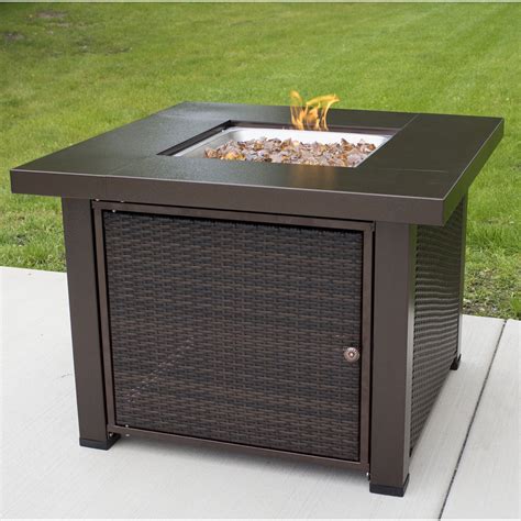Pleasant Hearth Rio Wicker Propane Gas Fire Pit Table And Reviews Wayfair