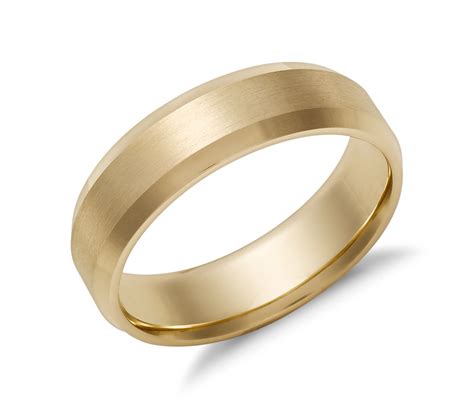 Https://favs.pics/wedding/beveled Edge Matte Wedding Ring In 14k Yellow Gold 6mm