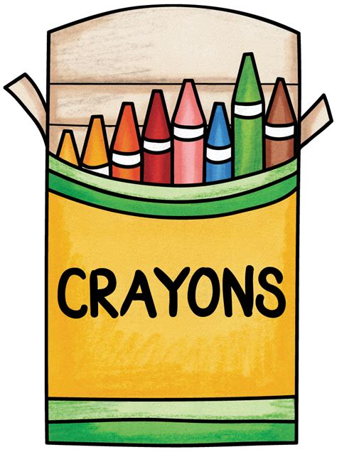 Crayon Clipart School Supplies Clip Art Vector Clipart Digital Images