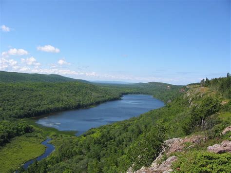 Lake Of The Clouds In The Porcupine Mountains This View Is From The