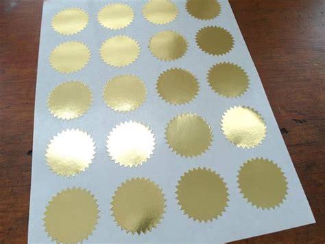 Gold Starburst Stickers Gold Envelope Seal Set Of 20