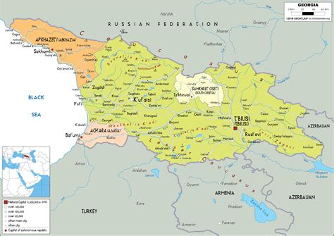 Georgia Politische Karte Gambaran