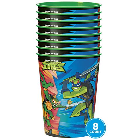 Teenage Mutant Ninja Turtles Plastic 16oz Cups 8 Count