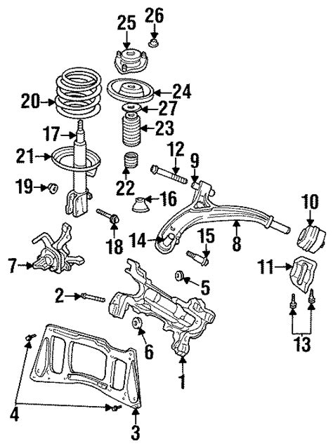 2005 Chrysler Town And Country Suspension Crossmember Insulator Lower