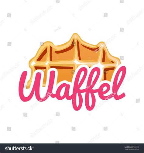 Tasty Belgian Waffle Logo Design Vector Stock Vector Royalty Free