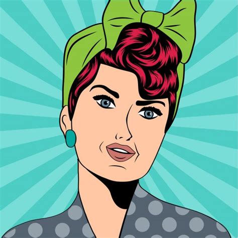 Cute Retro Woman In Comics Style With Message Stock Vector Image By