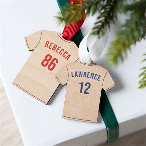 Personalised Football Shirt Christmas Decoration By No Ordinary Gift