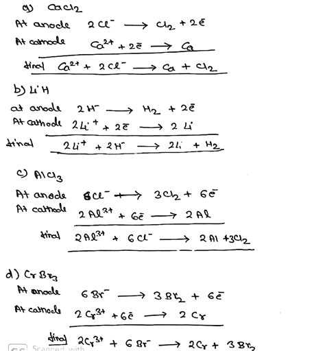 Solved 45 Write The Half Reactions And Cell Reaction Occurring