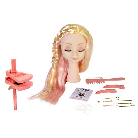 Cute Girls Hairstyles Styling Head Doll Playset 20 Pieces
