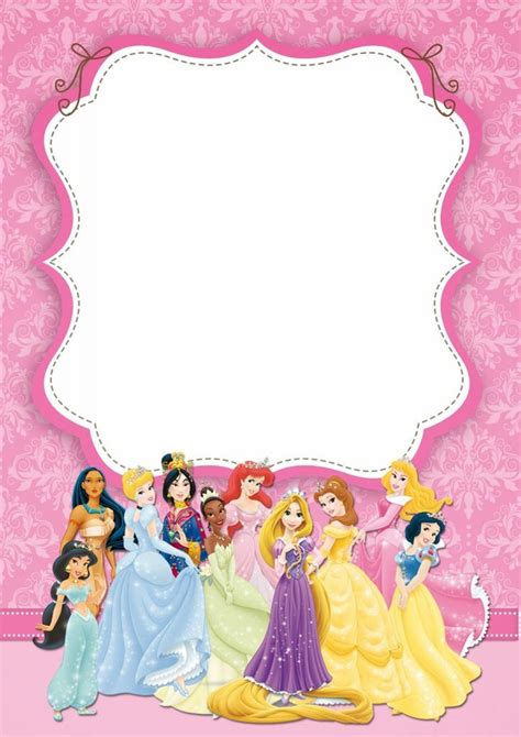 Free Printable Disney Princess Ticket Invitation Template Princess
