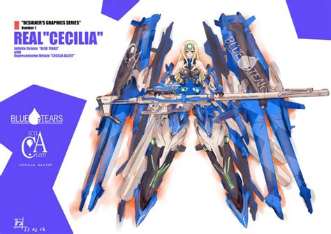 Cecilia Alcott Ex S Gundam And Blue Tears Gundam And 2 More Drawn