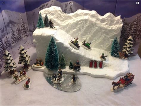 Christmas Village Display Ski Slope For Lemax Dept 56 Dickens Etsy