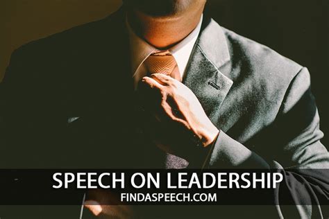 Speech On Leadership Collection Of Speeches On Leadership