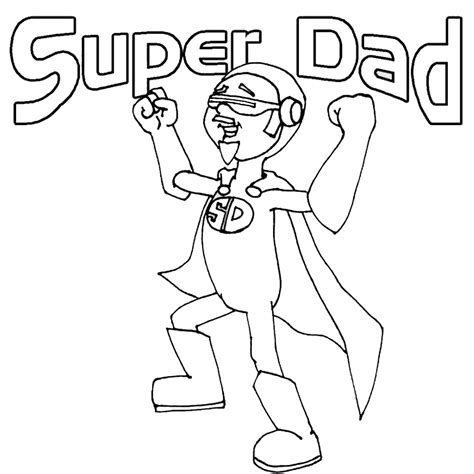 Coloring Pages Fathers Day Outline Happy Fathers Day Ties Coloring