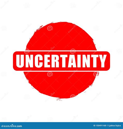 Red Uncertainty Button Sign Icon Logo Stock Illustration