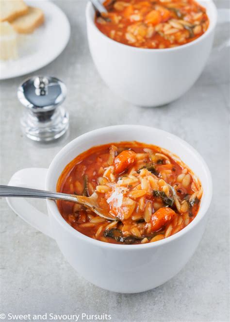 Tomato Orzo Soup Sweet And Savoury Pursuits