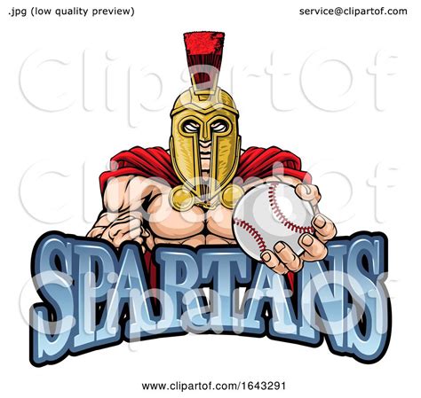 Spartan Trojan Baseball Sports Mascot By Atstockillustration 1643291