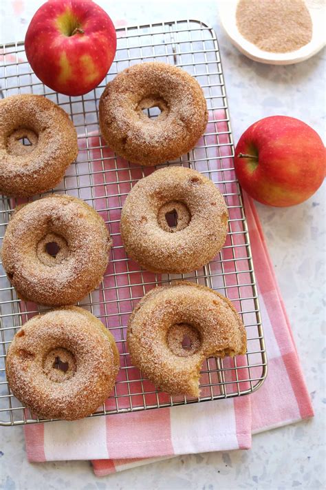Baked Apple Donuts With Cinnamon Sugar A Beautiful Mess