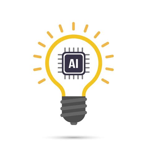 Ai Artificial Intelligence Technology Bulb Icon 549309 Vector Art At