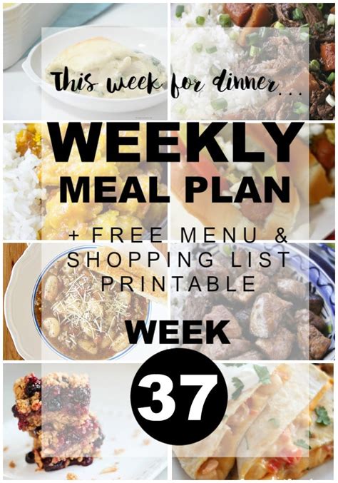 This Week For Dinner Weekly Meal Plan 37 Your Homebased Mom