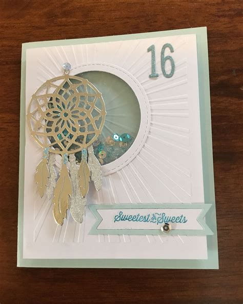 Dream Catcher Shaker Card By Pam Shaker Cards Tutorial Simple