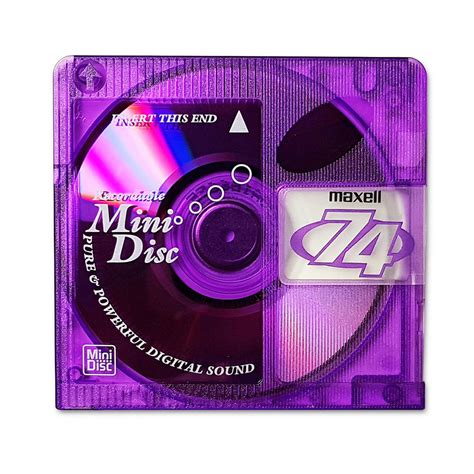 Maxell Minidisc Purple 74 Minutes Retro Style Media
