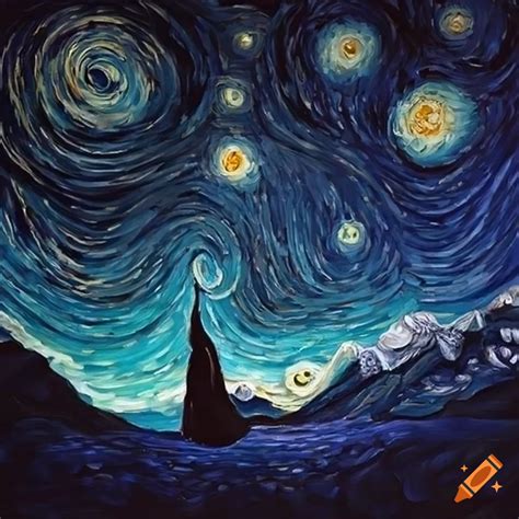 Painting Of A Starry Night On Craiyon