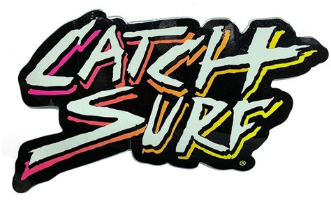 Catch Surf Tropical Logo Sticker Black White Accessories Surfing