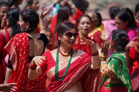 Asia Album Nepali Women Celebrate Teej Festival For Good Blessings Xinhua