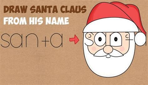 So if you ever met him then it must have been your father or. How to Draw Santa Clause from His Name Word Cartoon / Toon Easy Step by Step Drawing Tutorial ...