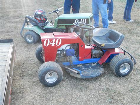 Suped Up Lawn Mower For Racing With The Virginia Lawn Mower Racing
