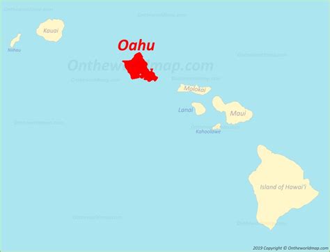 Oahu Map Hawaii Usa Map Of Oʻahu Island
