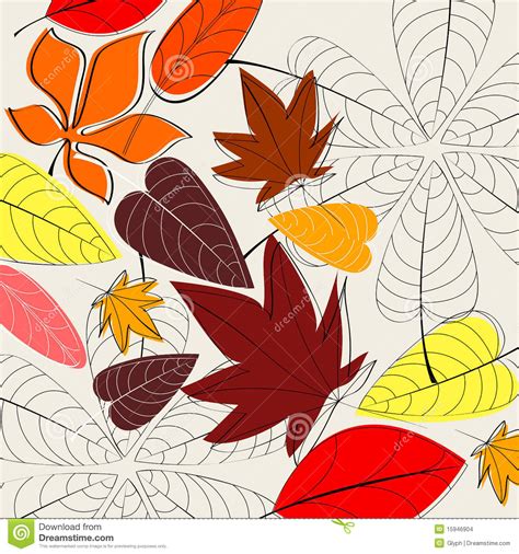 Elegant Autumn Leaves Illustration Stock Vector