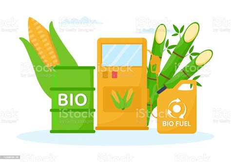 Siklus Hidup Biofuel Bahan Alam Dan Tanaman Dengan Barel Hijau Atau