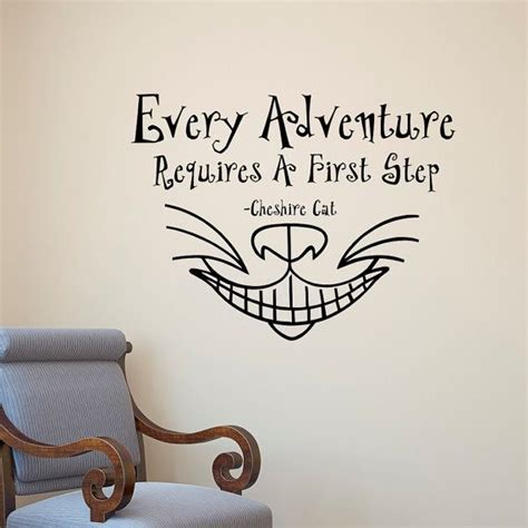 Alice In Wonderland Wall Decal Quote Every Adventure Requires A First