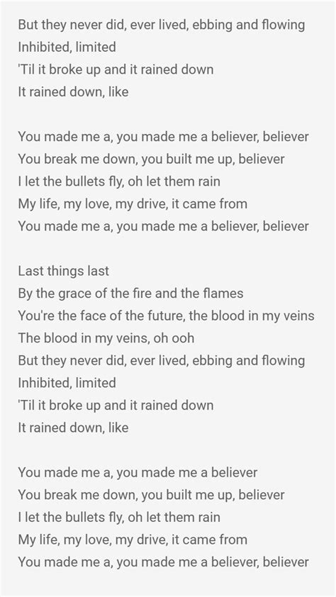 Believer Just Lyrics Imagine Dragons For Android Apk