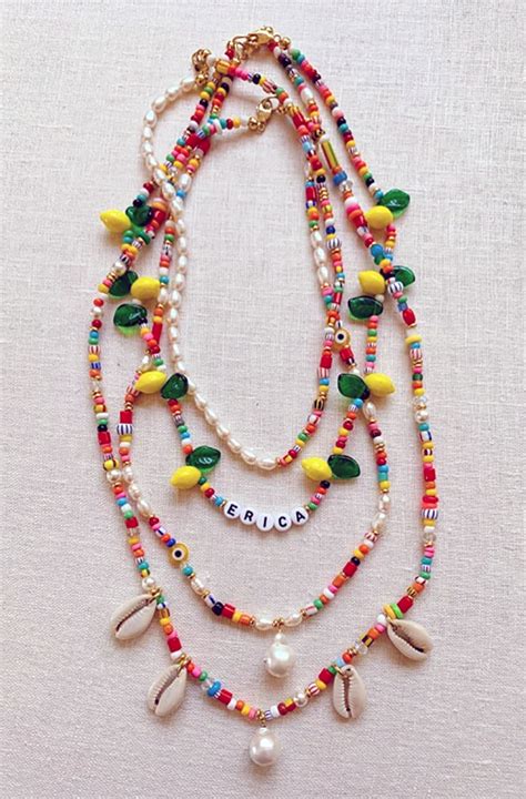 Fresh And Trendy Craft Diys To Make This Weekend The Cottage Market Beaded Necklace Long